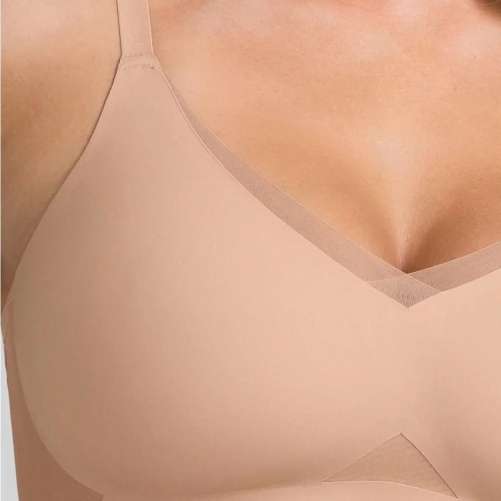 Honeylove Crossover Seamless Everyday Wireless Bra– XL – Nude